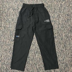 Black Cargo Y2K Vintage Streetwear Parachute Pants Boys Size XL / Women’s Small